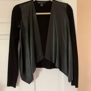 INC international concept faux leather sweater